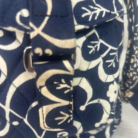 Vera Bradley Emma Bag Twirly Bird Blue White Bucket Drawstring Crossbody Tote - Picture 9 of 14